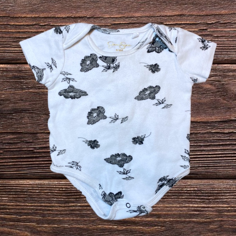 Jessica Simpson Floral Print Onesie